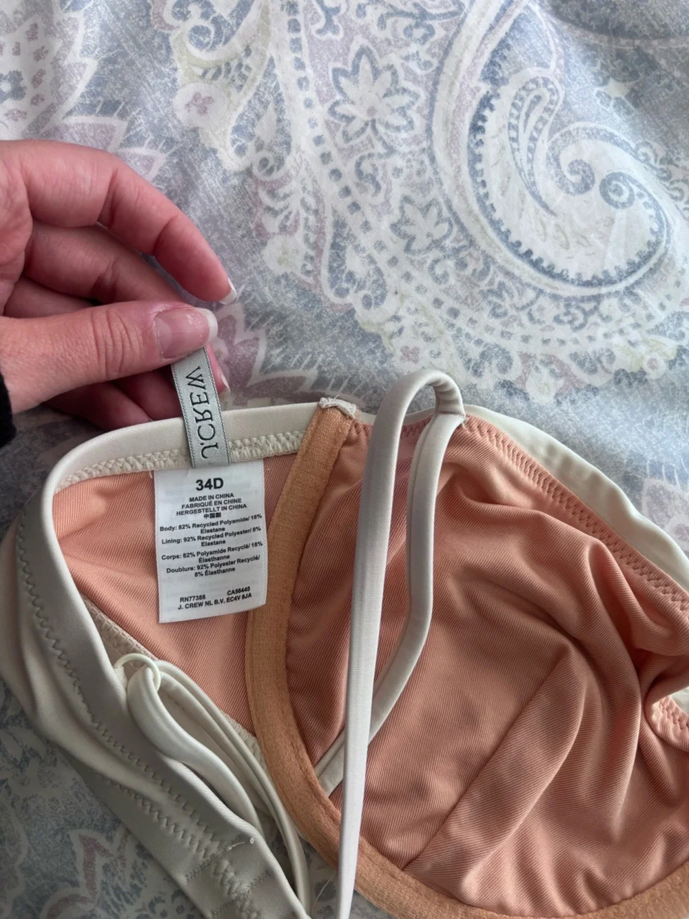 J. Crew Bikini Top in Sand